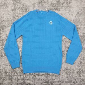 AT&T Sweater Mens LT Large Tall Blue Employee Work Uniform Pull Over Knit